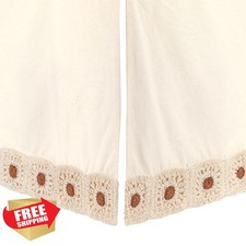 Crane Baby Crochet Crib Skirt, Cream Bed Skirt for Nursery Cribs, Neutral Boh...