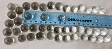 Clear Glass Marbles Lot Of 44 Transparent Base Clear Marbles