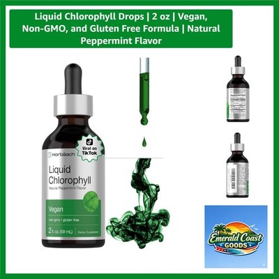 Expertly Crafted Liquid Chlorophyll Drops | 2 oz  Non-GMO Refreshing Taste