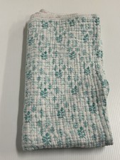 Aden  Anais Pink White Teal Floral Reversible Muslin Cotton 4 Ply Dream Blanket