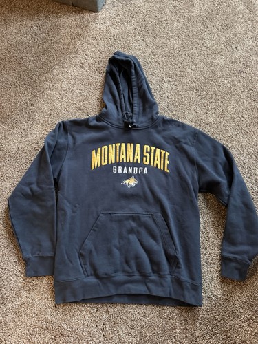 Montana State Bobcats Grampa University Sweatshirt XL Navy Embroidered
