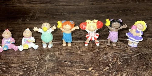 VINTAGE Cabbage Patch Kids PVC Figures Lot of  7 1980s Babies Cake Toppers