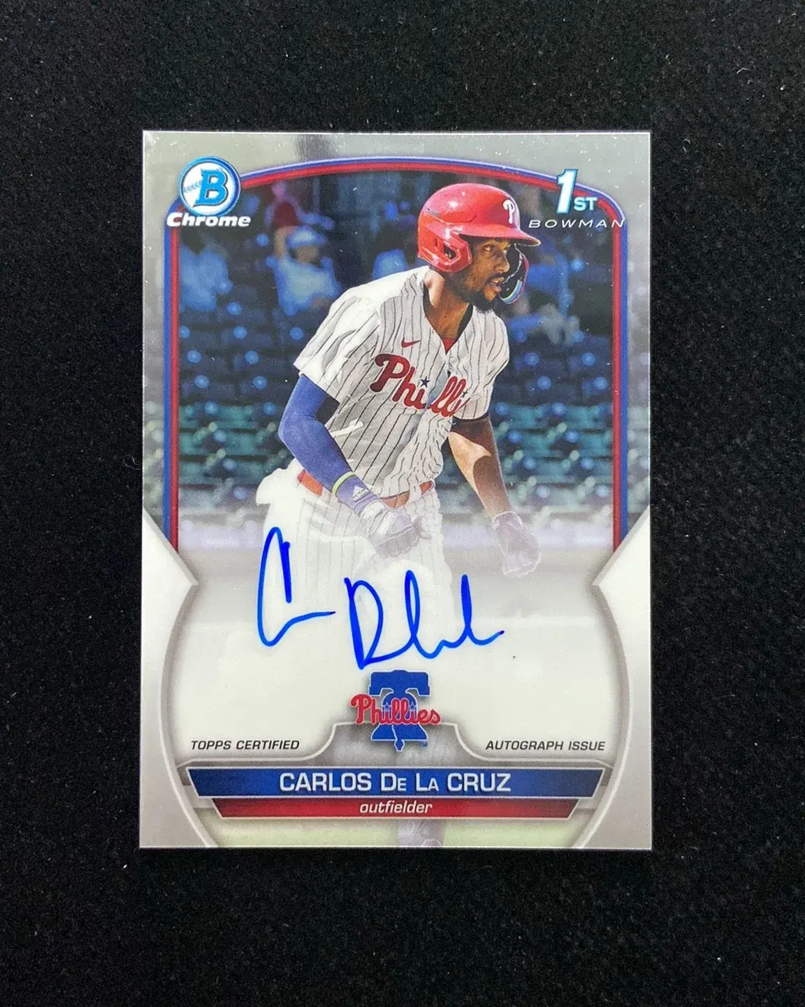 2023 Topps Bowman Chrome Auto Carlos De La Cruz #CPA-CDC 1st Phillies 999