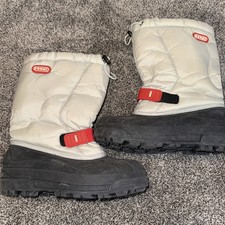 Kid s Sorel Black Gray Winter Boots Size 5 Snow Pack Ny1550 Clean