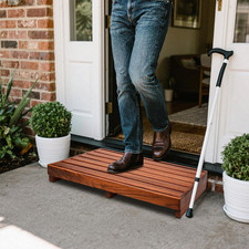 3.5'' Height Wooden Step Stool for Elderly Adults  Kids, Durable Heavy Duty Woo