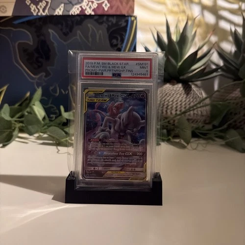 Pokémon Mewtwo & Mew GX SM191 Promo TAG TEAM Full Art Holo PSA 9 2019