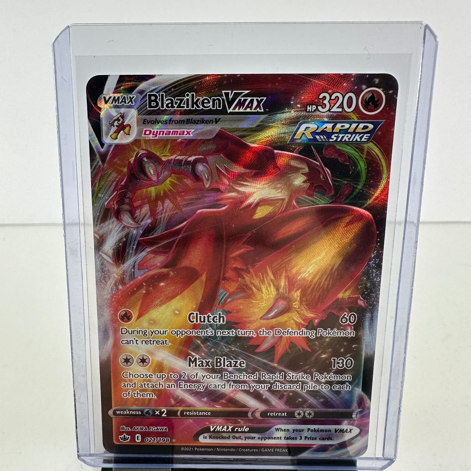 Blaziken VMAX 021/198 Holo Rare Chilling Reign Pokemon Near Mint