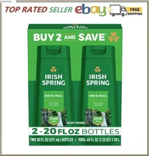 Irish Spring Original Clean Body Wash, 20 Oz, 2 Pack
