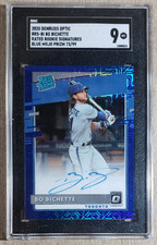 2020 Panini Donruss Optic Blue Mojo Prizm Bo Bichette Auto RC /99 SGC 9