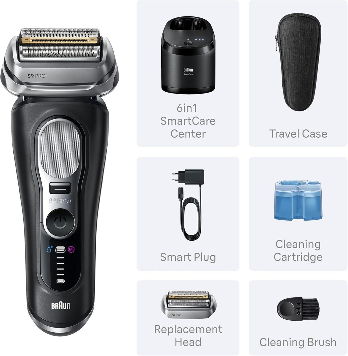 Braun Series 9 PRO Electric Shaver Wet Dry Auto Cleaning Dock