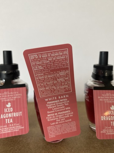 Bath & Body Works Iced Dragonfruit Tea (Lemonade) Wallflower Refill Bulbs x3 - Picture 2 of 3