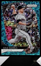 2020 Panini Prizm #38 Cole Hamels Teal Donut Circles Prizm #/15