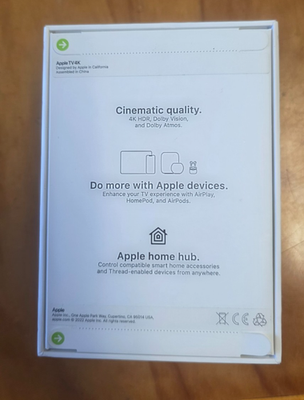Apple TV 4K 3rd Gen. 128GB Media Streamer - Black, Wi-Fi +