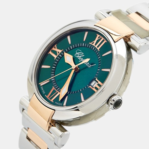 Chopard Green 18k Rose Gold Stainless Steel Imperiale 388532-6007 Women's - Picture 2 of 10