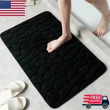 Super Water Absorbent Soft Memory Foam Bath Mat Non-Slip Bathroom Shower Rug