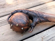 Wooden walking stick hand carved beautiful handmade wooden walking cane