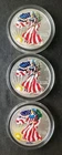 1999, 1999, and 2000 $1 American Silver Eagle Dollars Colorized in Capsules