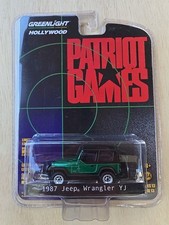 Greenlight Patriot Games 1987 Jeep Wrangler YJ Metalic Green Chase Machine Rare