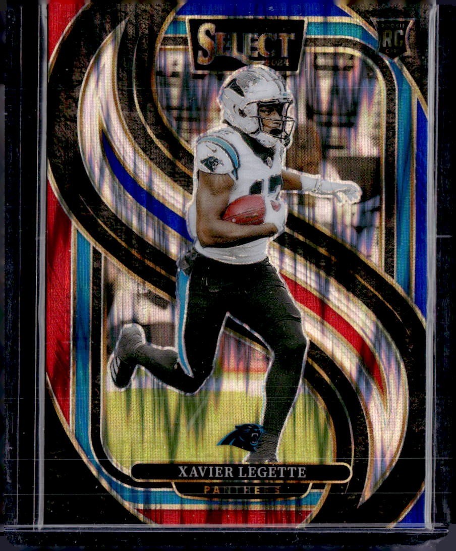 2024 Panini Select #101 Xavier Legette Black & Red Prizm Shock