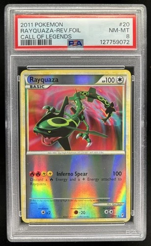 2011 Pokemon Call of Legends Rayquaza Reverse Holo #20/95 PSA 8