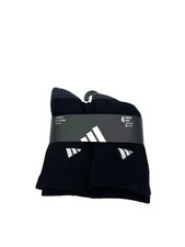 Adidas Unisex Youth Crew Mid-Calf Athletic Socks 6 pack Size M 2Y-5Y IR0925