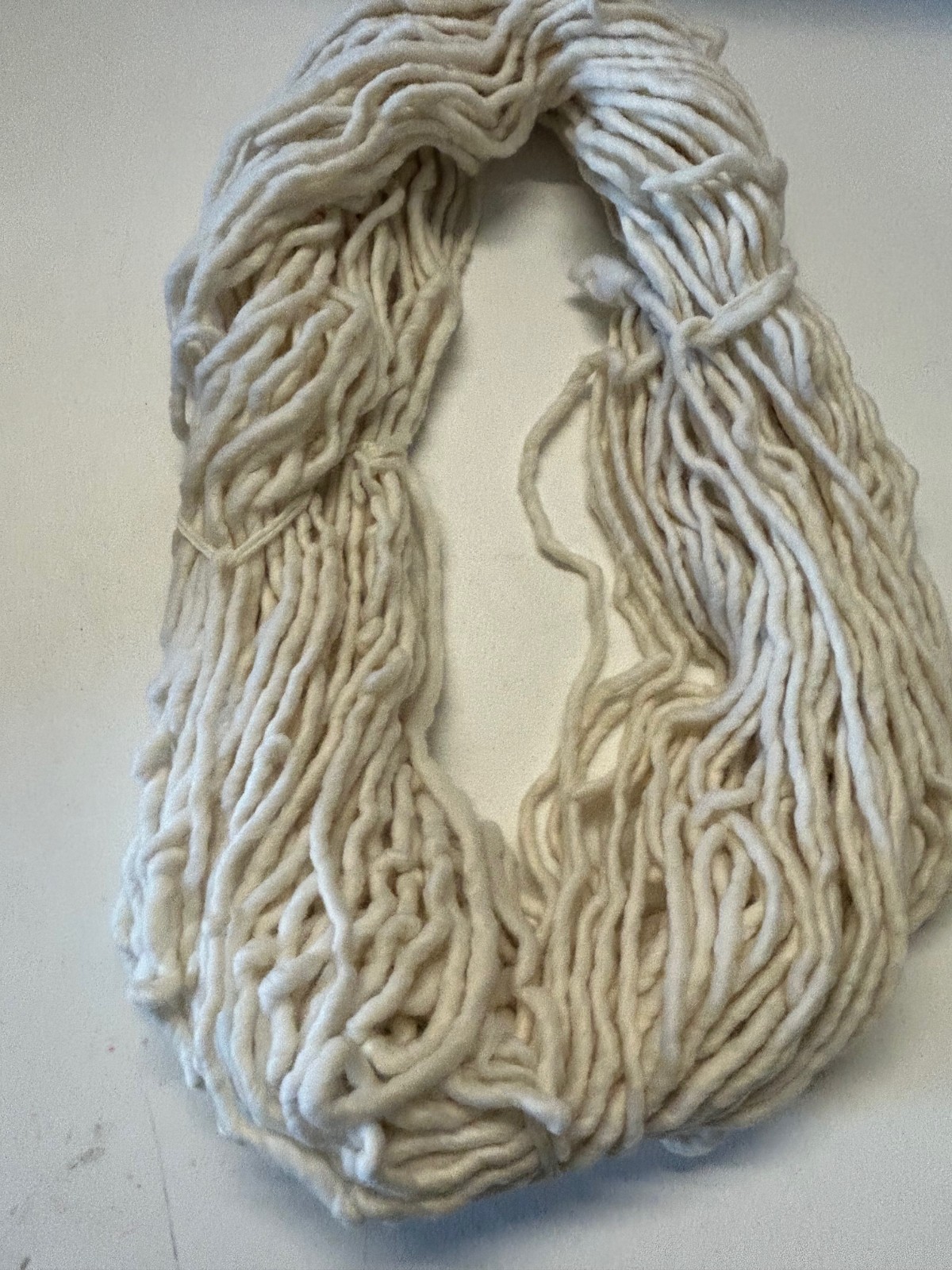 Hank SOFT JUMBO Novelty Peruvian Alpaca Wool Yarn Mix 8.0oz 224gr 182 Cream A - second product detail image