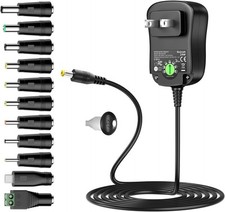 Universal AC/DC Adapter Multi-Voltage Regulated Switching Power Supply with...