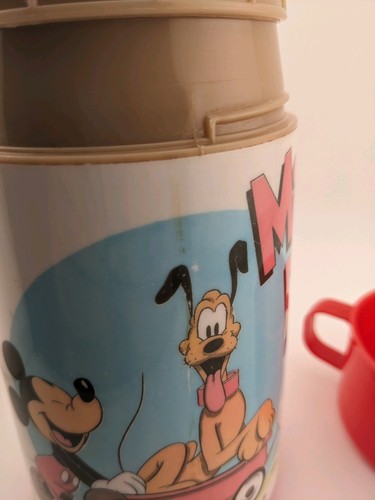 Termo vintage de Mickey y Donald Aladdin con tapa y taza roja Walt Disney - Imagen 10 de 10