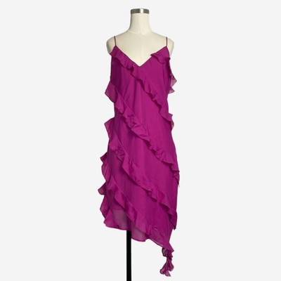 pink asymmetrical ruffle dress Pink Mermaid Asymmetrical Ruffled Mother of the Bride Dress main image 1