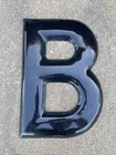 18” Porcelain Letter “B” Vintage Black
