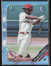2019 Bowman Draft #BDC-174 Trejyn Fletcher Chrome Sky Blue Refractor (B2)