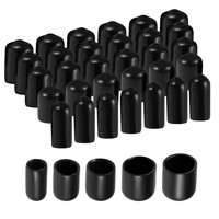 Gummi-Endkappen,1/4 Zoll,3/8 Zoll,1/2 Zoll,5/8 Zoll,3/4 Zoll,Schwarzer 100Stk