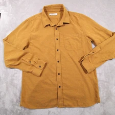 Outerknown long sleeve flannel shirt L Men organic cotton twill