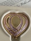 NOS VTG Estee Lauder Lucidity Hearts Desire Powder Compact Pink Rhinestones — photo 1
