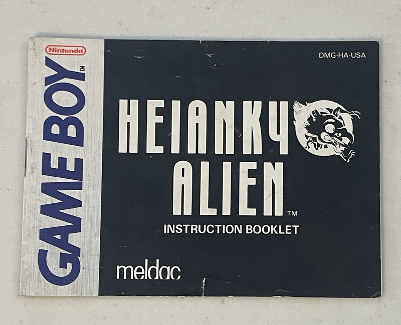 Nintendo Heian-Kyo Alien Nintendo Game Boy Instruction Manual Booklet English