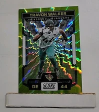 2023 Score Travon Walker #24 Green Electric #'d 68/99 Jacksonville Jaguars F1