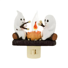 Ghost Campfire 3D LED Flickering Flame Lamp Halloween Night Light Indoor Decor