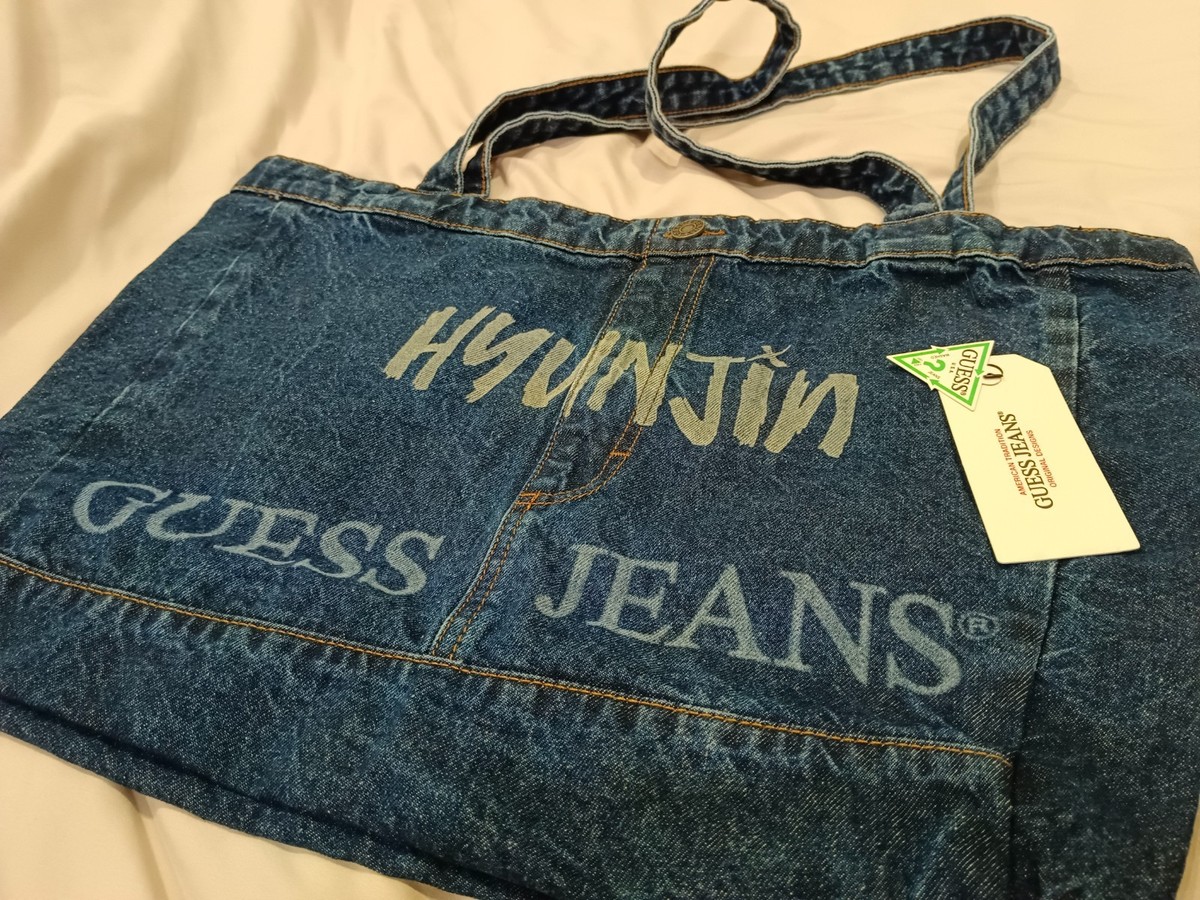 GUESS x Hyunjin StrayKids Denim Tote Bag | eBay