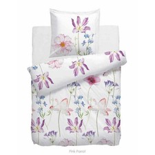 HnL Baumwolle Bettwäsche Blumen Merano Bunt 135x200 cm + 80x80 cm