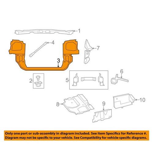 For 08-18 Grand Caravan Lower Radiator Support Core Closure Panel Plastic - Picture 3 of 4