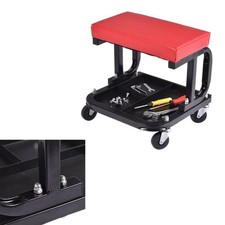 300lbs Auto Shop Mechanics Rolling Creeper Seat Garage Tray Padded Work Chair Us