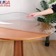Clear PVC Table Protector Mat Waterproof Scratch Resistant Heavy Duty Durable