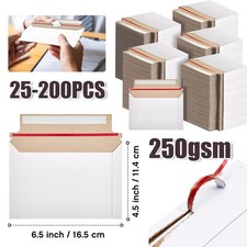 6.5" x 4.5" 25-200Pack Rigid Photo Shipping Flats Cardboard Envelope Mailers