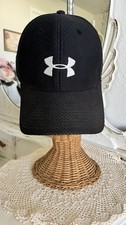 Under Armour Mens Hat Size L Large Black Mesh Stretch Fit Athletic Baseball Cap