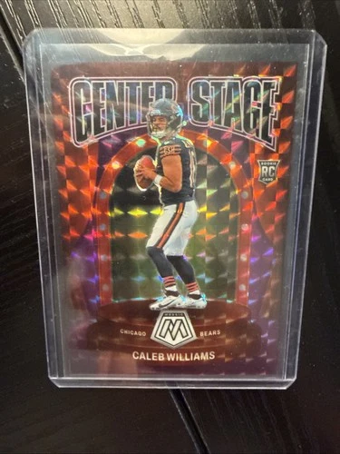 2024 Panini Mosaic Center Stage Caleb Williams #6 Purple Mosaic Prizm /49 (RC)