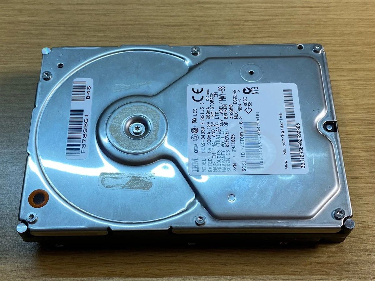 送60サイズ】IBM DSAS-3540 548MB 3.5インチ 50ピン SCSI HDD 0フィル消去