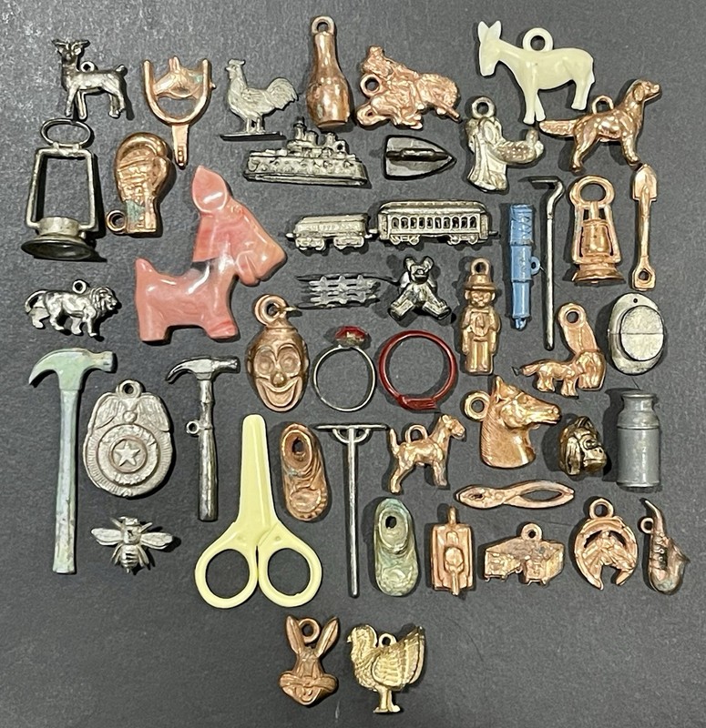 47 Antique /Vintage 1910’s -1950’s Crackerjack Toys, Gumball Machine Premium Lot