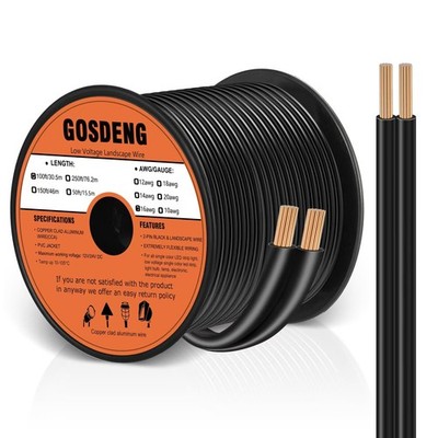 16/2 Low Voltage Landscape Wire 100FT Outdoor Landscape Lighting Cable 12 Gauge