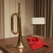 Bugle Engraved Brass Bugle Loud Sound Ceremonial Trumpet For