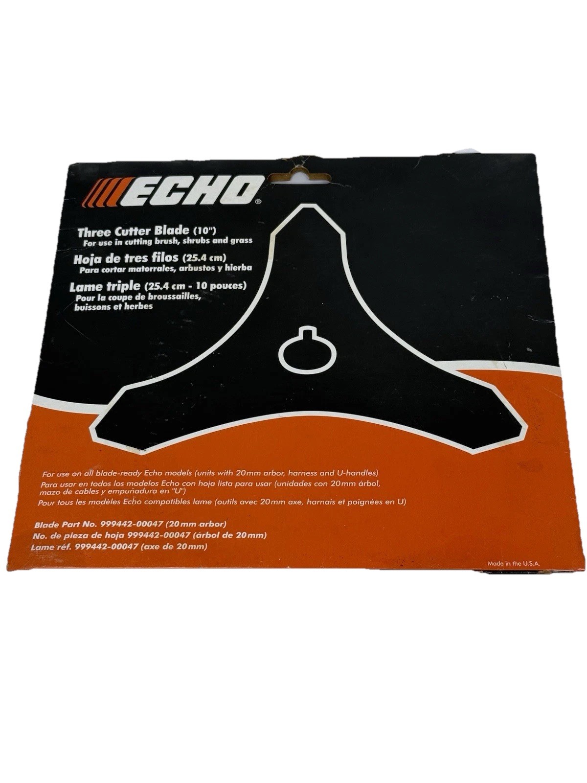 Genuine ECHO  heavy duty commercial 3-tooth 10" brush blade NEW In Package